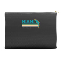 Miami Sports Football Athletic Novelty Dolphin Retro Accessory Pouches | Artistshot