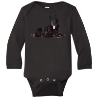 Black German Shepherd, Rare Black German Shepherd Realistic Long Sleeve Baby Bodysuit | Artistshot