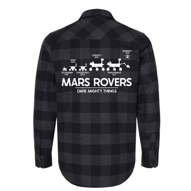 Mars Perseverance Rover Dare Mighty Things Landing Timeline Flannel Shirt by JoshuaDavidRocoe | Artistshot