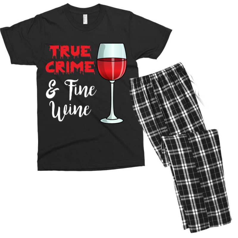 True Crime And Fine Wine Men's T-shirt Pajama Set | Artistshot