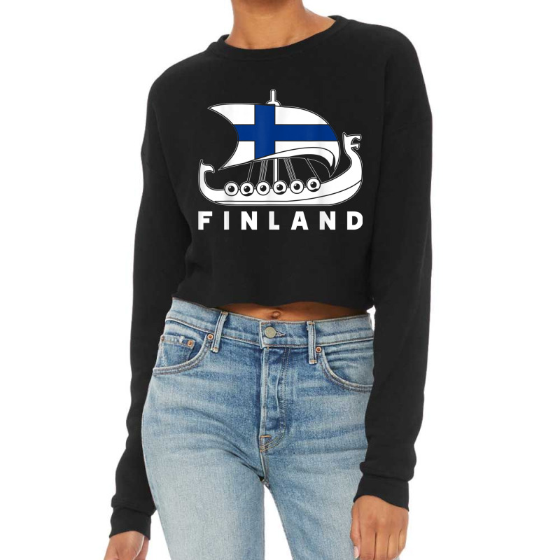 Scandinavia Viking Finland Gift Finland Cropped Sweater by TimothyMichaelHackett | Artistshot