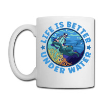 Life Is Better Under Water Marine Biology Scuba Diver Premium Coffee Mug | Artistshot