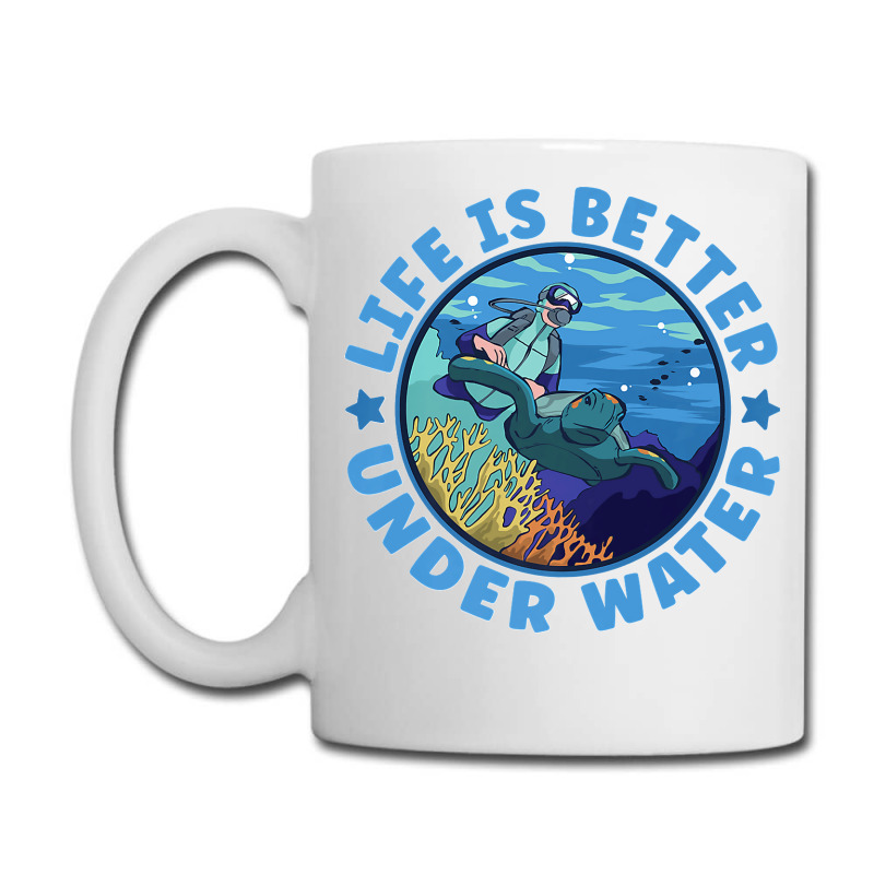 Life Is Better Under Water Marine Biology Scuba Diver Premium Coffee Mug | Artistshot