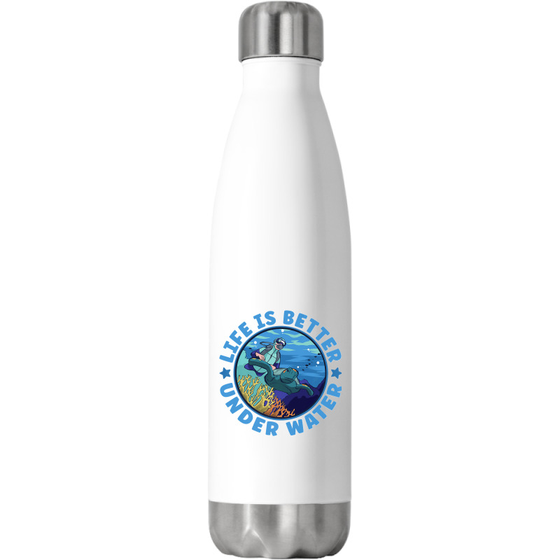 Life Is Better Under Water Marine Biology Scuba Diver Premium Stainless Steel Water Bottle | Artistshot