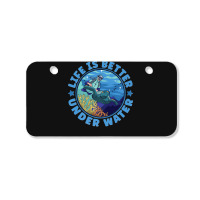 Life Is Better Under Water Marine Biology Scuba Diver Premium Bicycle License Plate | Artistshot