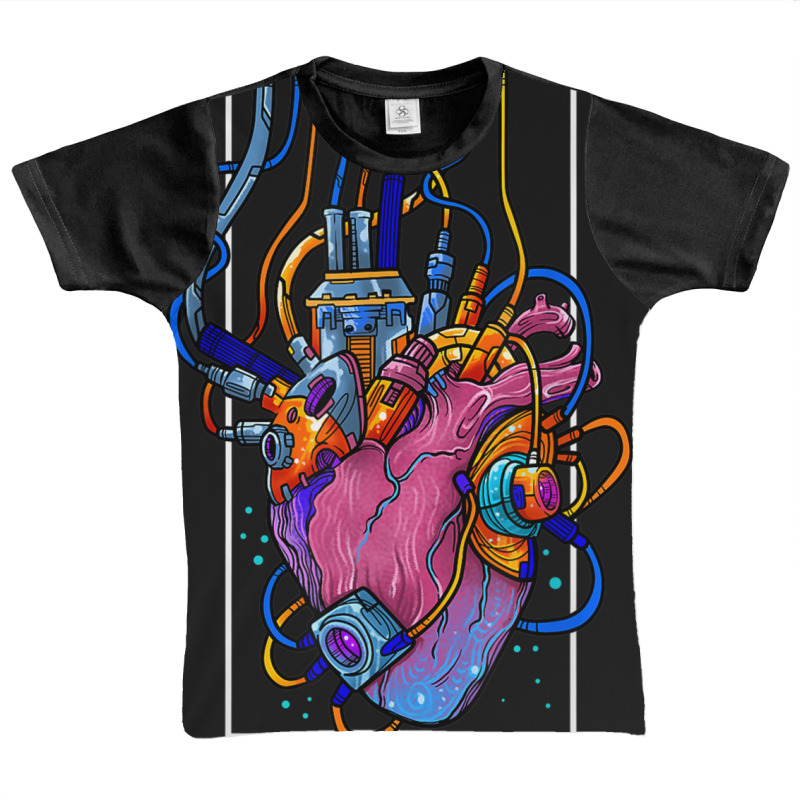 Cyborg Robot Heart Vaporwave Futuristic Cyberpunk Clothing Graphic Youth T-shirt by AmandaGLeir | Artistshot