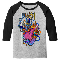 Cyborg Robot Heart Vaporwave Futuristic Cyberpunk Clothing Youth 3/4 Sleeve | Artistshot