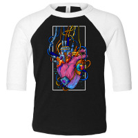 Cyborg Robot Heart Vaporwave Futuristic Cyberpunk Clothing Toddler 3/4 Sleeve Tee | Artistshot