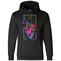 Cyborg Robot Heart Vaporwave Futuristic Cyberpunk Clothing Champion Hoodie | Artistshot