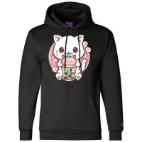 Boba Cat Boba Tea Bubble Tea Kawaii Anime Cat Kawaii Neko Champion Hoodie | Artistshot