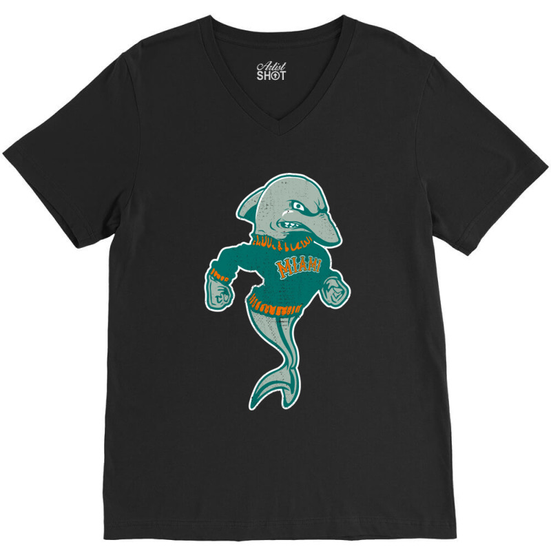 Retro Miami Mascot Original Concept V-neck Tee | Artistshot