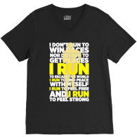 I Don't Run To Win Races Nor Do I Run To Get Places Athlete Premium V-neck Tee | Artistshot