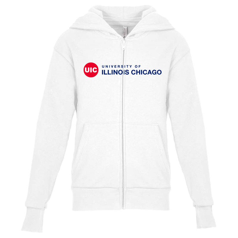 University Of Illinois Chicago, Uic, Chicago, Illinois, Merch Youth Zipper Hoodie by samueltheodore663 | Artistshot