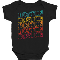 Boston Massachusetts Retro Vintage Boston Souvenir Boston Baby Bodysuit | Artistshot