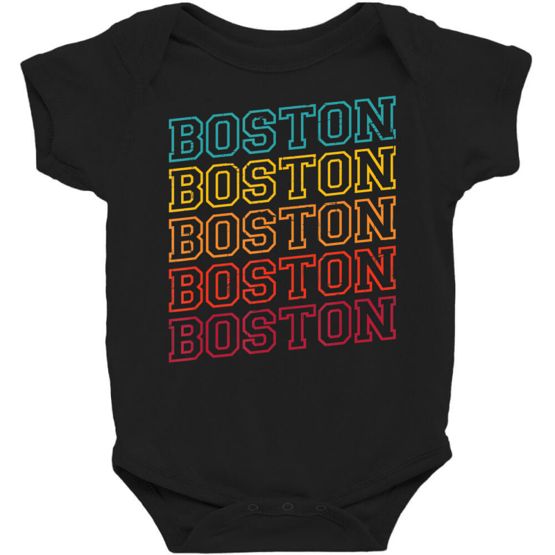 Boston Massachusetts Retro Vintage Boston Souvenir Boston Baby Bodysuit | Artistshot