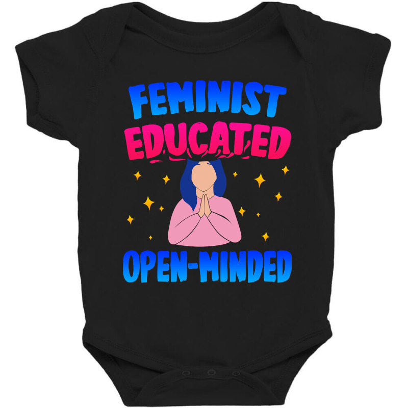 Feminist, Educated, Open-minded Baby Bodysuit by Brink Beaulah | Artistshot