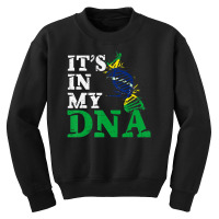 Brazil Its In My Dna Brazilian Flag Brasileiro Youth Sweatshirt | Artistshot