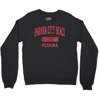 Panama City Beach Florida Fl Vintage Sports Design Red Desig Crewneck Sweatshirt | Artistshot