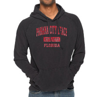 Panama City Beach Florida Fl Vintage Sports Design Red Desig Vintage Hoodie | Artistshot