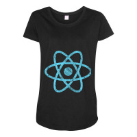 Vintage Reactjs Javascript Framework Maternity Scoop Neck T-shirt | Artistshot