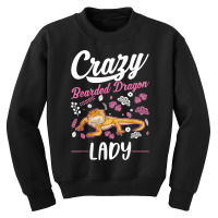 Crazy Bearded Dragon Lady Bearded Dragon Girl T Shirt Youth Sweatshirt | Artistshot