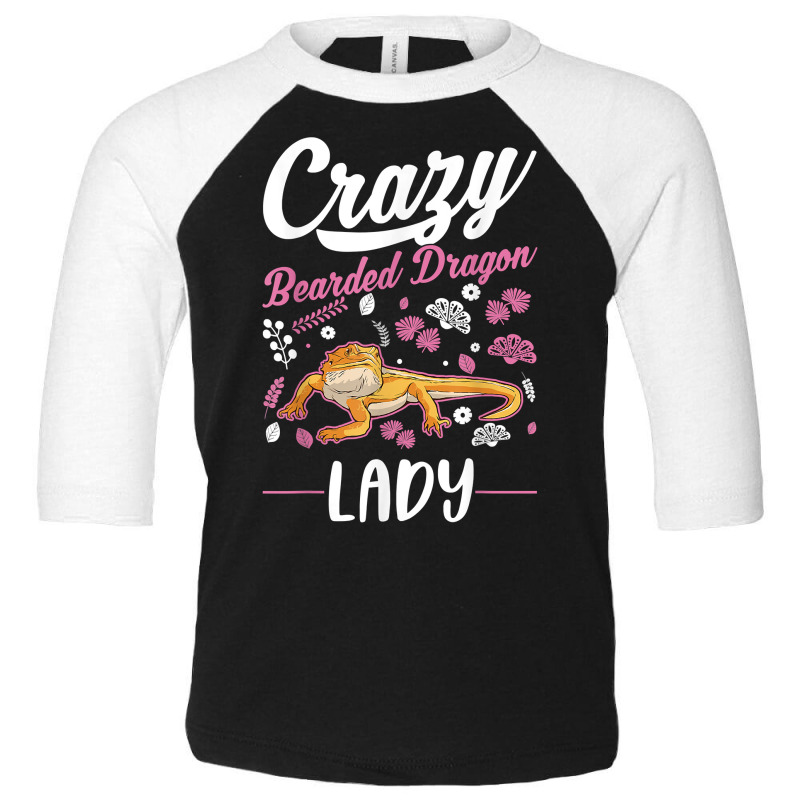 Crazy Bearded Dragon Lady Bearded Dragon Girl T Shirt Toddler 3/4 Sleeve Tee by marge3nstbo | Artistshot