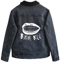 Lips On Bikini Kill Unisex Sherpa-lined Denim Jacket | Artistshot