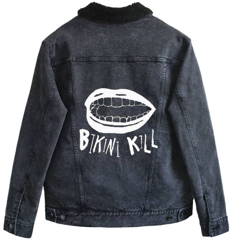 Lips On Bikini Kill Unisex Sherpa-Lined Denim Jacket by RandallMitchell | Artistshot