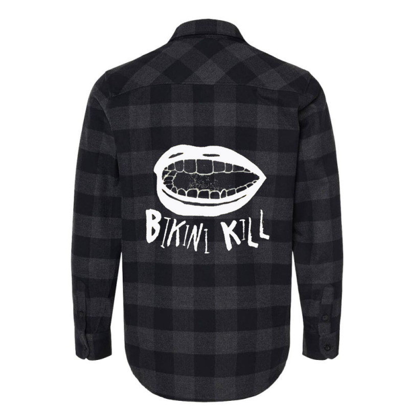 Lips On Bikini Kill Flannel Shirt by RandallMitchell | Artistshot