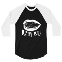 Lips On Bikini Kill 3/4 Sleeve Shirt | Artistshot