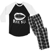 Lips On Bikini Kill Men's 3/4 Sleeve Pajama Set | Artistshot