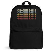 Granite Falls Minnesota Granite Falls Mn Retro Vintage Text Long Sleev Backpack | Artistshot