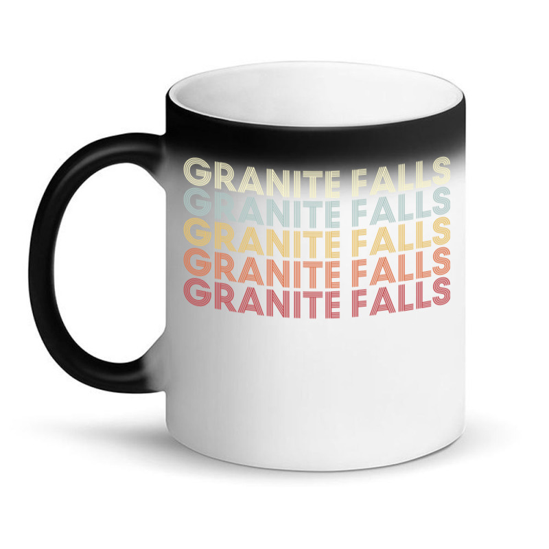 Granite Falls Minnesota Granite Falls Mn Retro Vintage Text Long Sleev Magic Mug | Artistshot