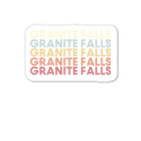 Granite Falls Minnesota Granite Falls Mn Retro Vintage Text Long Sleev Sticker | Artistshot