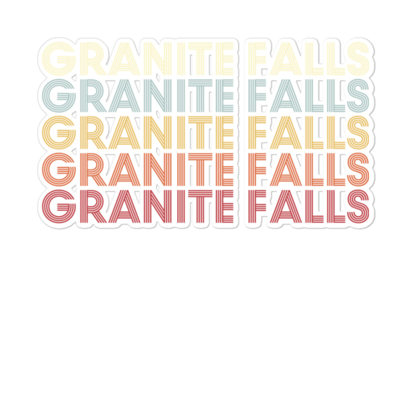 Granite Falls Minnesota Granite Falls Mn Retro Vintage Text Long Sleev Sticker | Artistshot