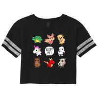 Cute Kids Aminals Scorecard Crop Tee | Artistshot