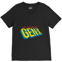 The Uncaring Gen X Vintage Distressed Superhero Co V-neck Tee | Artistshot