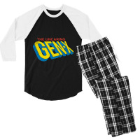 The Uncaring Gen X Vintage Distressed Superhero Co Men's 3/4 Sleeve Pajama Set | Artistshot