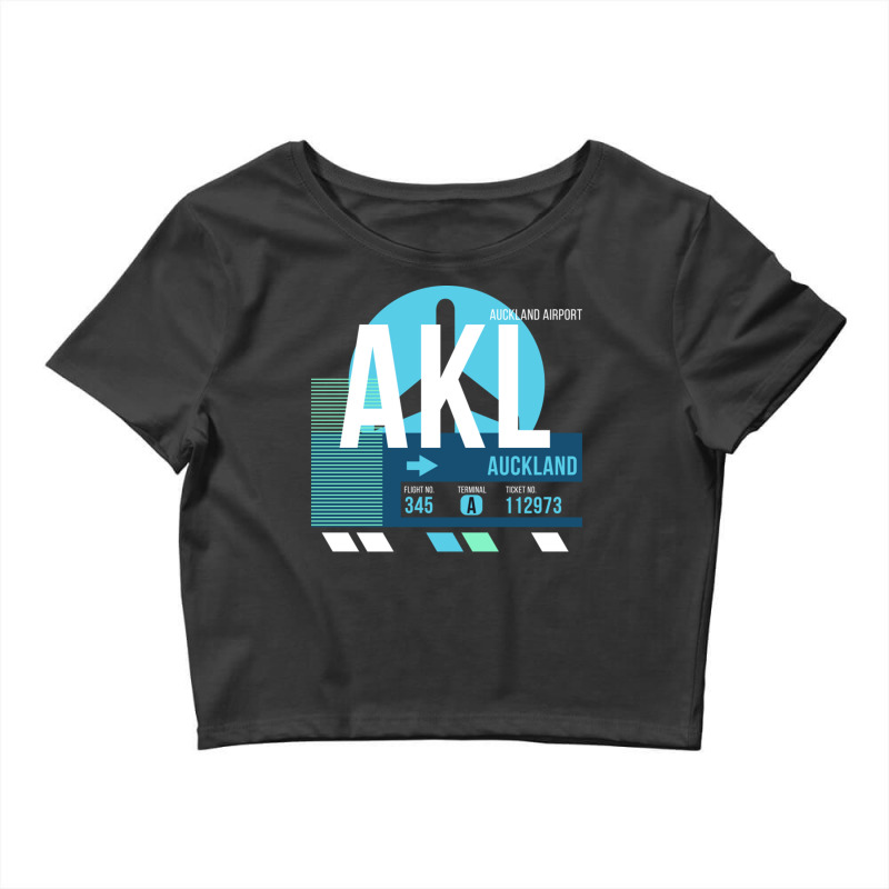 Auckland Akl Airport Code Baggage Tag Crop Top by SandraDelpha | Artistshot