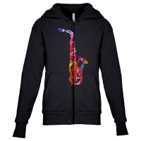 Saxophone Instrument T  Shirtsaxophone Instrument Saxo Lover Gift For Youth Zipper Hoodie | Artistshot