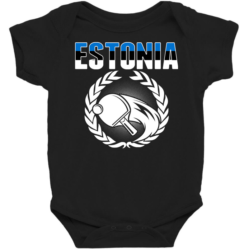 Estonia Ping Pong Lovers   Estonian Table Tennis Supporters Pullover H Baby Bodysuit | Artistshot