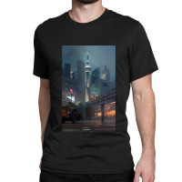 Auckland City Painting Classic T-shirt | Artistshot