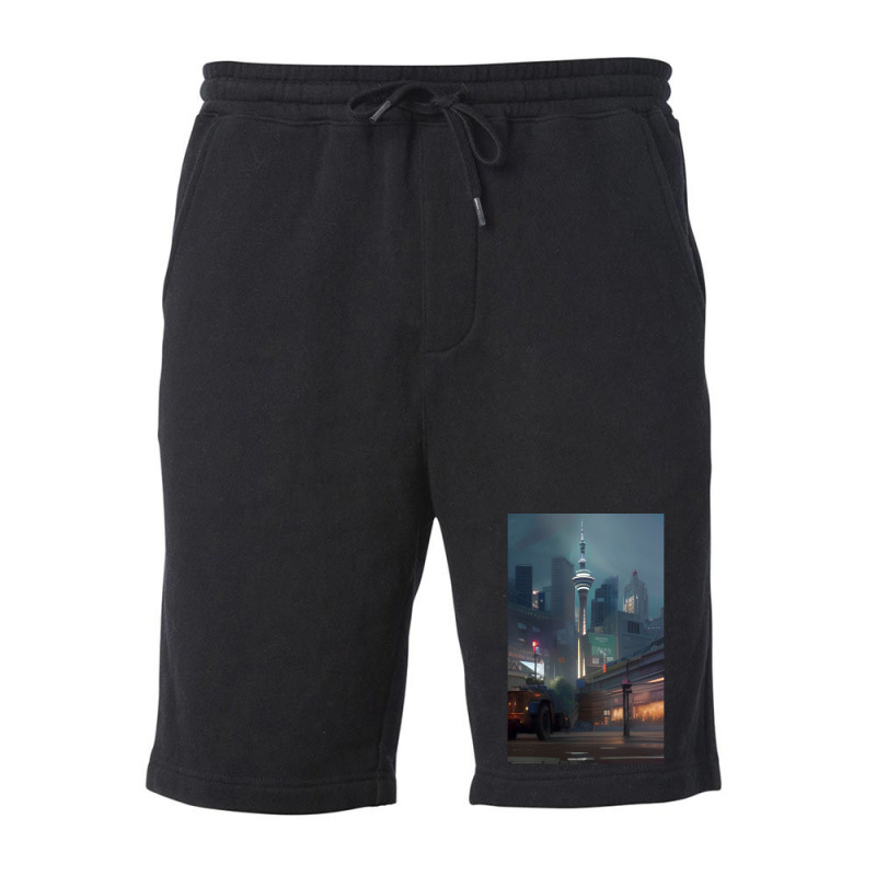 Auckland City Painting Fleece Short by SoniaAlt | Artistshot