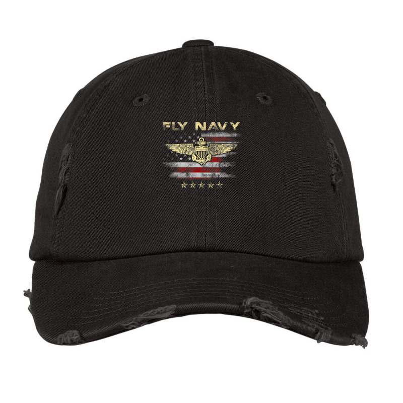 Fly Navy Classic Naval Officer Pilot Wings Vintage Cap by lykhongduong9enev3 | Artistshot