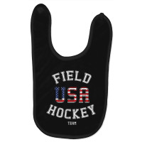 American Flag Usa Field Hockey Player Gift Baby Bibs | Artistshot