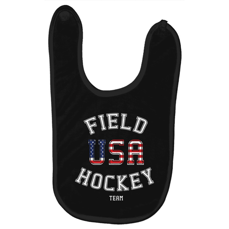 American Flag Usa Field Hockey Player Gift Baby Bibs by degreesgunner | Artistshot