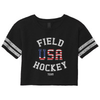 American Flag Usa Field Hockey Player Gift Scorecard Crop Tee | Artistshot