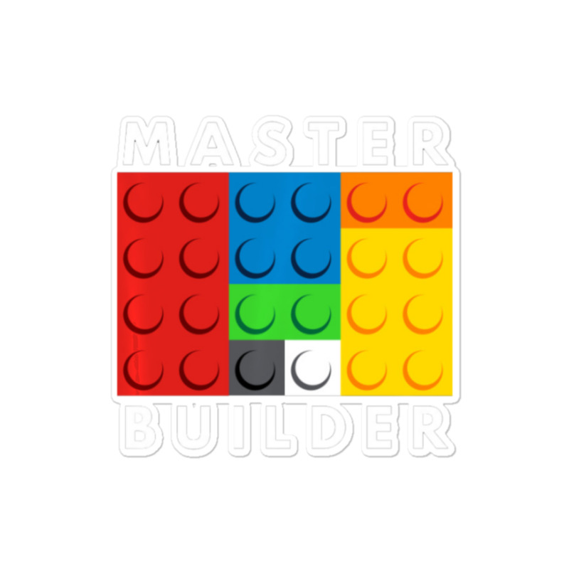 Master Builder Building Blocks Brick Builders Toys Gift Sticker | Artistshot