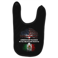 American Raised With Mexican Roots Usa Flag Baby Bibs | Artistshot