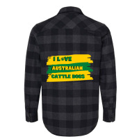 I Love Australian Cattle Dogs Design Flannel Shirt | Artistshot